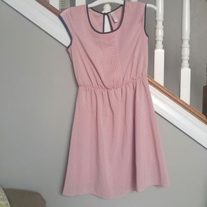 ✨Light Pink White Polka Dot Lined Dress